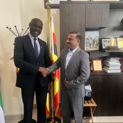 Managing Director Mr. Binu S With He Zaake W Kibedi The Ambassador Of Uganda 